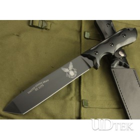 OEM American Army Flames Lions Medium Sized Fixed Blade Knife UDTEK00648